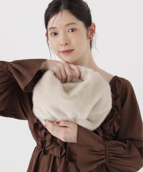 PROPORTION BODY DRESSING（プロポーションボディドレッシング）の「フェイクファーバッグ / 1216281003（ハンドバッグ・レディース・オフホワイト/グレー・ﾌﾘ-）」の2枚目の写真