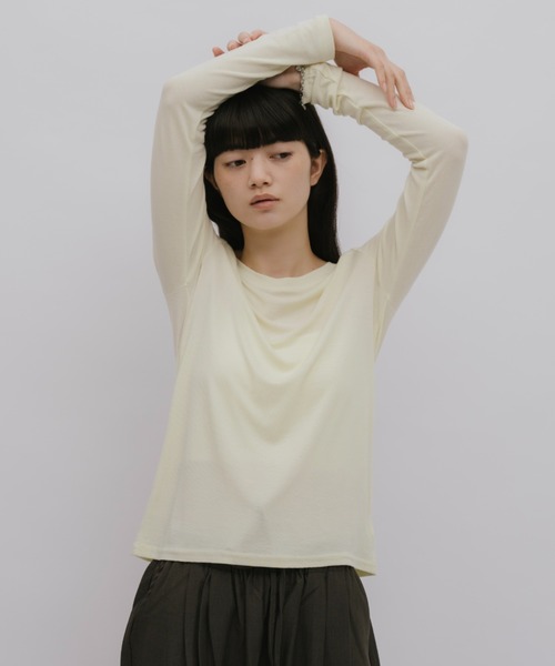 duei(デュイ)の「ソフトカラークルーネックロンT(Tシャツ/カットソー・レディース・ライトブルー/イエロー/ブラウン・FREE)」の19枚目の写真