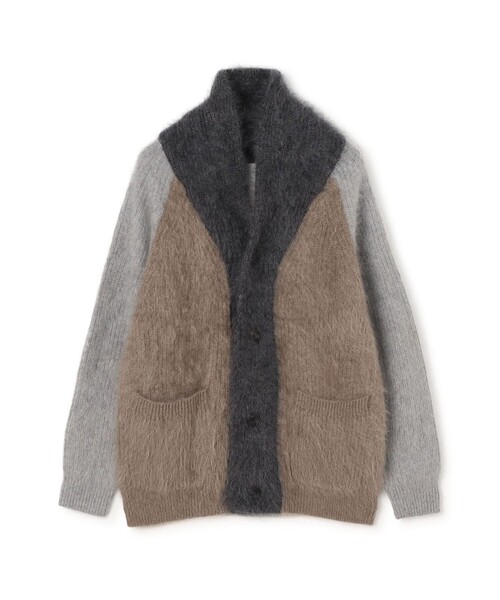 TOMORROWLAND （トゥモローランド）の「【WEB先行予約】TOMORROWLAND tricot ウールファー ショールカラーカーディガン（ニット/セーター・メンズ・キャメル/グレー系その他/ネイビー/ブルー系その他2・M/S）」の2枚目の写真