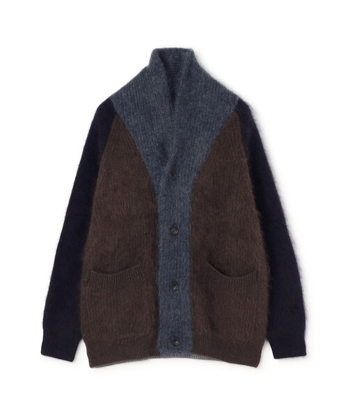 TOMORROWLAND （トゥモローランド）の「【WEB先行予約】TOMORROWLAND tricot ウールファー ショールカラーカーディガン（ニット/セーター・メンズ・キャメル/グレー系その他/ネイビー/ブルー系その他2・M/S）」の3枚目の写真