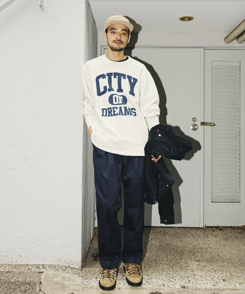 Champion(チャンピオン)の「Champion/チャンピオン 別注 REVERSE WEAVE VINTAGE WASH PRINT SWEAT/リバースウィーブ ヴィンテージウォッシュ プリント スウェット(スウェット・メンズ・チャコールグレー/ライトグレー/ブラック/ネイビー/ブラウン/グレー/シルバー/インディゴブルー/グリーン/ナチュラル・SMALL/MEDIUM/LARGE/X-LARGE)」の7枚目の写真