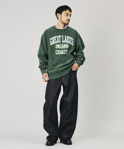 Champion(チャンピオン)の「Champion/チャンピオン 別注 REVERSE WEAVE VINTAGE WASH PRINT SWEAT/リバースウィーブ ヴィンテージウォッシュ プリント スウェット(スウェット・メンズ・チャコールグレー/ライトグレー/ブラック/ネイビー/ブラウン/グレー/シルバー/インディゴブルー/グリーン/ナチュラル・SMALL/MEDIUM/LARGE/X-LARGE)」の21枚目の写真