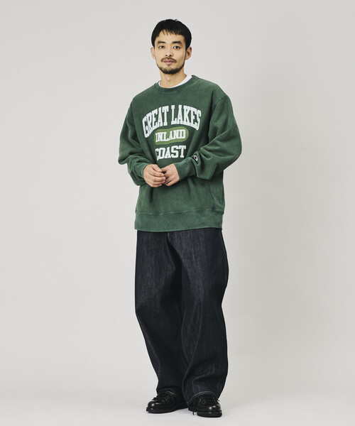 Champion(チャンピオン)の「Champion/チャンピオン 別注 REVERSE WEAVE VINTAGE WASH PRINT SWEAT/リバースウィーブ ヴィンテージウォッシュ プリント スウェット(スウェット・メンズ・チャコールグレー/ライトグレー/ブラック/ネイビー/ブラウン/グレー/シルバー/インディゴブルー/グリーン/ナチュラル・SMALL/MEDIUM/LARGE/X-LARGE)」の22枚目の写真
