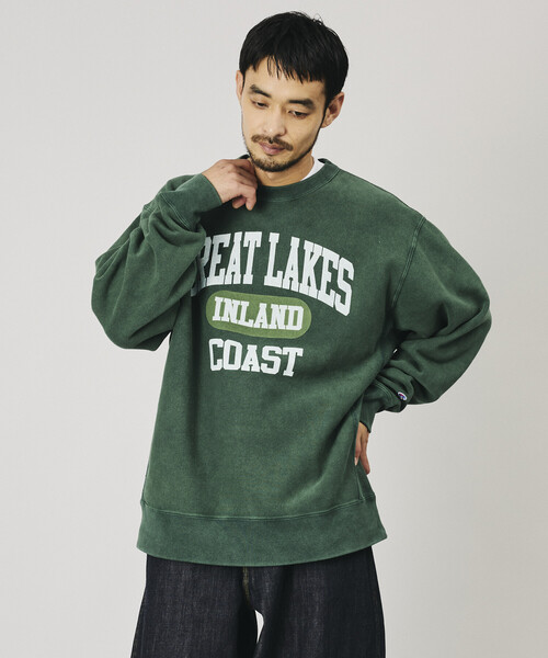 Champion(チャンピオン)の「Champion/チャンピオン 別注 REVERSE WEAVE VINTAGE WASH PRINT SWEAT/リバースウィーブ ヴィンテージウォッシュ プリント スウェット(スウェット・メンズ・チャコールグレー/ライトグレー/ブラック/ネイビー/ブラウン/グレー/シルバー/インディゴブルー/グリーン/ナチュラル・SMALL/MEDIUM/LARGE/X-LARGE)」の13枚目の写真