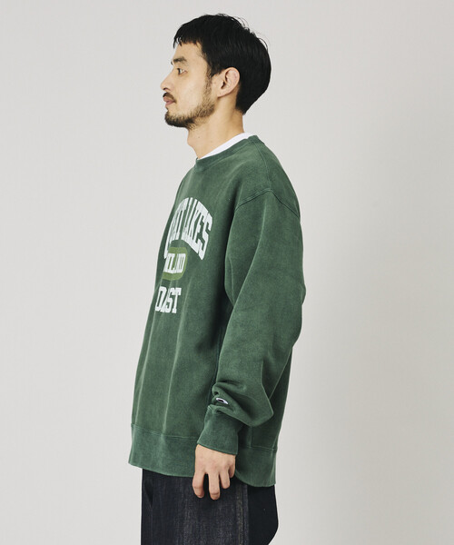 Champion(チャンピオン)の「Champion/チャンピオン 別注 REVERSE WEAVE VINTAGE WASH PRINT SWEAT/リバースウィーブ ヴィンテージウォッシュ プリント スウェット(スウェット・メンズ・チャコールグレー/ライトグレー/ブラック/ネイビー/ブラウン/グレー/シルバー/インディゴブルー/グリーン/ナチュラル・SMALL/MEDIUM/LARGE/X-LARGE)」の14枚目の写真