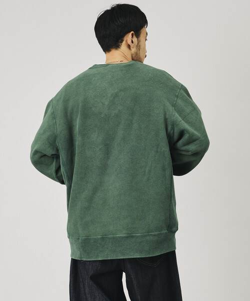 Champion(チャンピオン)の「Champion/チャンピオン 別注 REVERSE WEAVE VINTAGE WASH PRINT SWEAT/リバースウィーブ ヴィンテージウォッシュ プリント スウェット(スウェット・メンズ・チャコールグレー/ライトグレー/ブラック/ネイビー/ブラウン/グレー/シルバー/インディゴブルー/グリーン/ナチュラル・SMALL/MEDIUM/LARGE/X-LARGE)」の15枚目の写真