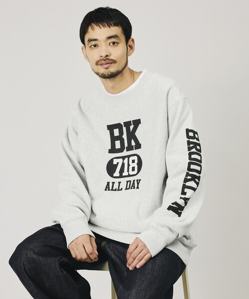 Champion(チャンピオン)の「Champion/チャンピオン 別注 REVERSE WEAVE VINTAGE WASH PRINT SWEAT/リバースウィーブ ヴィンテージウォッシュ プリント スウェット(スウェット・メンズ・チャコールグレー/ライトグレー/ブラック/ネイビー/ブラウン/グレー/シルバー/インディゴブルー/グリーン/ナチュラル・SMALL/MEDIUM/LARGE/X-LARGE)」の18枚目の写真