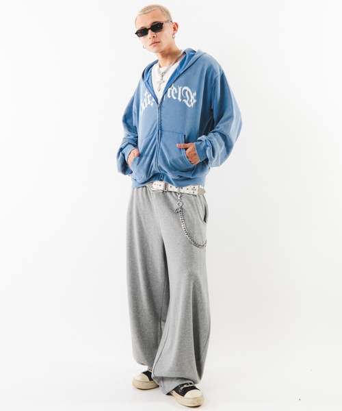 SHORT ROUND(ショートラウンド)の「SHORT ROUND/【26年秋冬新作】ブリーチグラフィックZIPパーカー(パーカー・メンズ・ピンク/ブラック系その他/サックスブルー・MEDIUM/LARGE)」の7枚目の写真