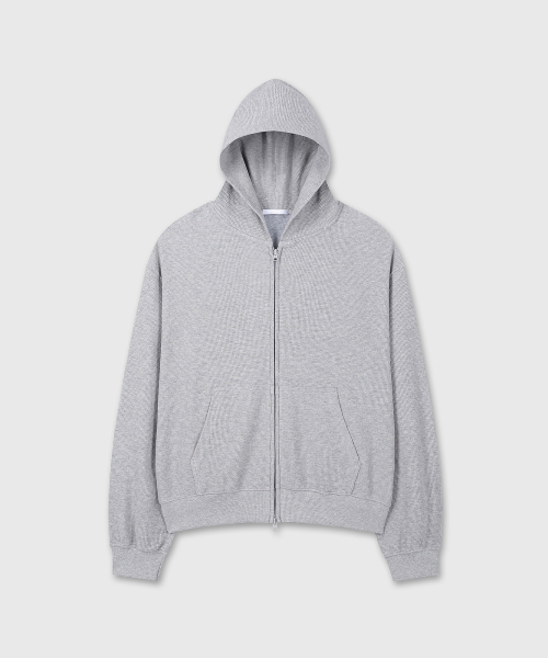 DIVEIN（ダイブイン）の「UNIFORM WAFFLE CROP HOOD ZIP-UP (MELANGE GRAY)（パーカー・メンズ・その他・1/2）」の2枚目の写真