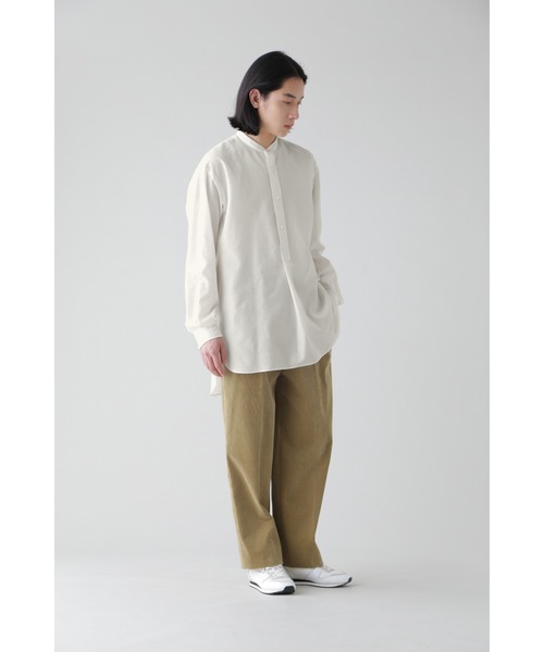 YLEVE(イレーヴ)の「YLEVE / CUPRA COTTON TENCEL LAWN P/O SH(シャツ/ブラウス・メンズ・ホワイト/ベージュ・3/4)」の13枚目の写真