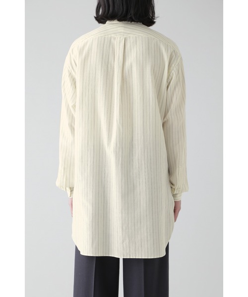 YLEVE(イレーヴ)の「YLEVE / CUPRA COTTON TENCEL LAWN P/O SH(シャツ/ブラウス・メンズ・ホワイト/ベージュ・3/4)」の8枚目の写真