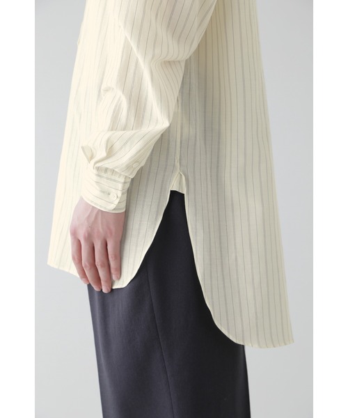 YLEVE(イレーヴ)の「YLEVE / CUPRA COTTON TENCEL LAWN P/O SH(シャツ/ブラウス・メンズ・ホワイト/ベージュ・3/4)」の12枚目の写真