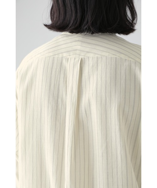 YLEVE(イレーヴ)の「YLEVE / CUPRA COTTON TENCEL LAWN P/O SH(シャツ/ブラウス・メンズ・ホワイト/ベージュ・3/4)」の3枚目の写真