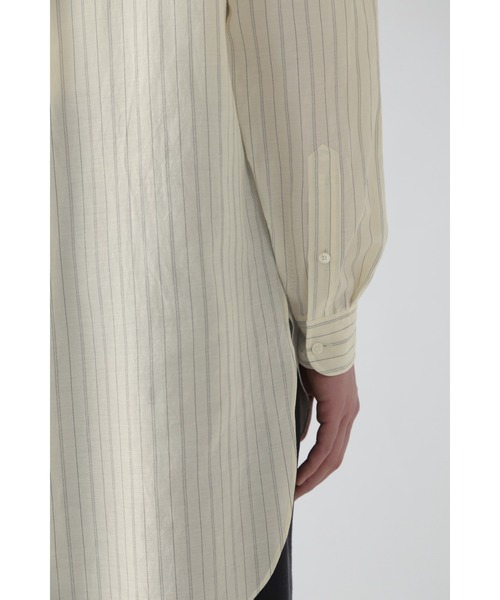 YLEVE(イレーヴ)の「YLEVE / CUPRA COTTON TENCEL LAWN P/O SH(シャツ/ブラウス・メンズ・ホワイト/ベージュ・3/4)」の4枚目の写真