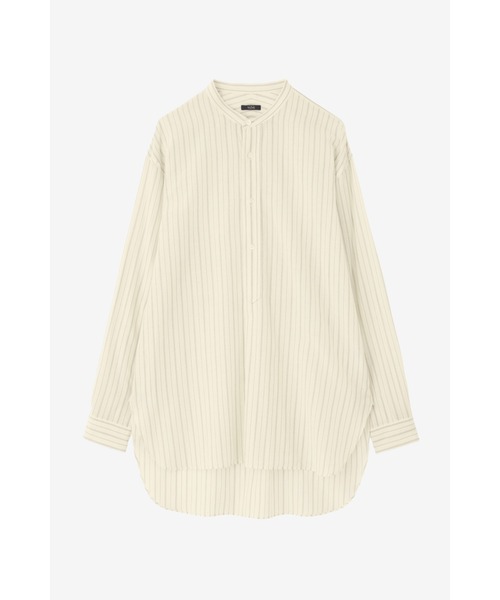 YLEVE(イレーヴ)の「YLEVE / CUPRA COTTON TENCEL LAWN P/O SH(シャツ/ブラウス・メンズ・ホワイト/ベージュ・3/4)」の5枚目の写真