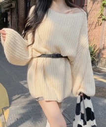 ゆったりニットプルオーバー