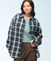 U.S. POLO ASSN. (ユーエスポロアッスン) 【Women】 裏ボア シャツ ジャケット レディース メンズ 無地 チェック柄 ダブルポケット ボア アウター ブルゾン 羽織 裏起毛 もこもこ PLL64800