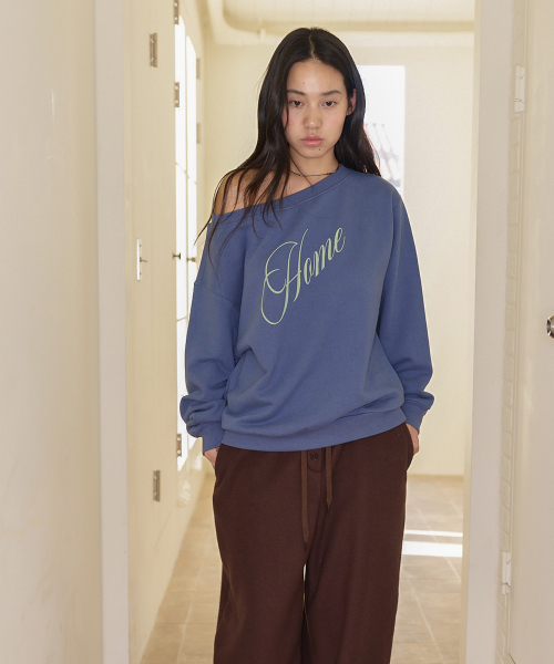 HOMEBODY THINGS(ホームバディ ティングズ)の「Homebody ワンショルダースウェット(ダスティブルー)(スウェット・レディース・その他・FREE)」の2枚目の写真