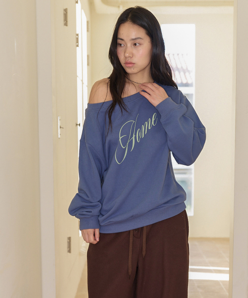 HOMEBODY THINGS(ホームバディ ティングズ)の「Homebody ワンショルダースウェット(ダスティブルー)(スウェット・レディース・その他・FREE)」の3枚目の写真