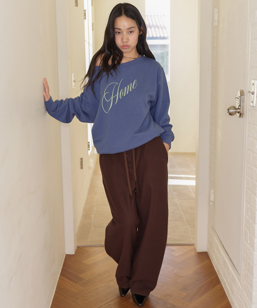 HOMEBODY THINGS(ホームバディ ティングズ)の「Homebody ワンショルダースウェット(ダスティブルー)(スウェット・レディース・その他・FREE)」の5枚目の写真