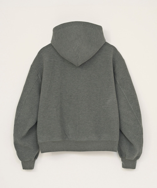 VICTIM(ヴィクティム)の「VICTIM ヴィクティム / TECH ZIP PARKA ダンボールニットフルジップパーカー / VTM-26-CS-111(パーカー・メンズ・ブラック/グレー/モカ・1/2/3)」の9枚目の写真
