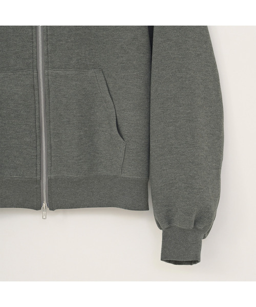 VICTIM(ヴィクティム)の「VICTIM ヴィクティム / TECH ZIP PARKA ダンボールニットフルジップパーカー / VTM-26-CS-111(パーカー・メンズ・ブラック/グレー/モカ・1/2/3)」の7枚目の写真