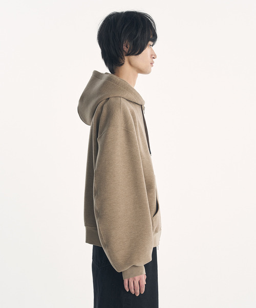 VICTIM(ヴィクティム)の「VICTIM ヴィクティム / TECH ZIP PARKA ダンボールニットフルジップパーカー / VTM-26-CS-111(パーカー・メンズ・ブラック/グレー/モカ・1/2/3)」の13枚目の写真