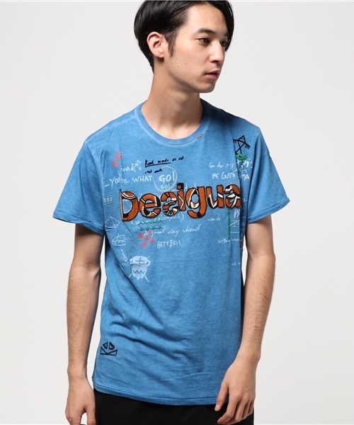 Desigual（デシグアル）の「「Desigual/デシグアル」半袖Tシャツ（Tシャツ/カットソー・メンズ・ブラック系その他/グリーン系その他/ブルー系その他・SMALL/LARGE/XX-LARGE/X-LARGE/MEDIUM）」の3枚目の写真