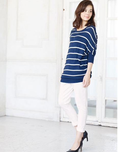 Pierrot（ピエロ）の「【ラインがキレイで履きやすい】ストレッチ サルエルパンツ/ジョッパーズ（その他パンツ・レディース・ブラック/カーキ/ネイビー/カモフラージュ/ストライプ/チェック/オフホワイト/ベージュ/ホワイト系その他・L/M）」の10枚目の写真