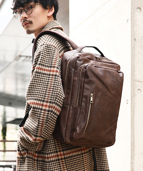 TRANSIT GATE（トランジットゲート）の「Transit Gate G1 ビジネス バックパック リュックサック（バックパック/リュック・メンズ・ブラック/ブラウン/グレー/ネイビー/ダークグレー・FREE）」の4枚目の写真