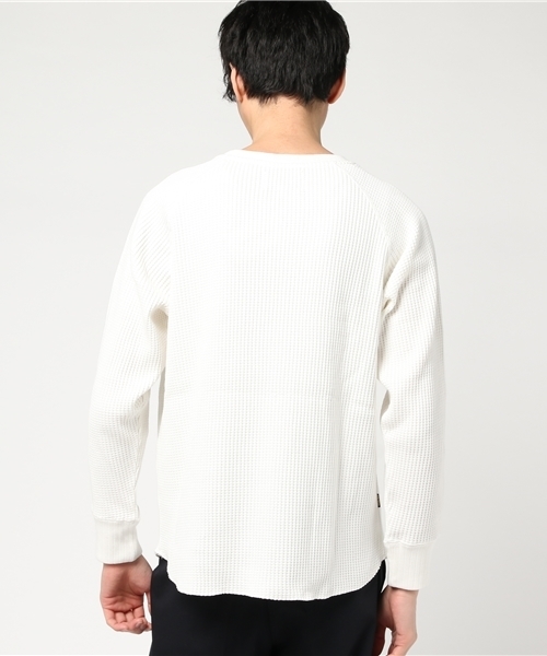 Denime（ドゥニーム）の「ビッグワッフルロングスリーブTEE（Tシャツ/カットソー・メンズ・ブラック/杢グレー/ホワイト・X-LARGE/LARGE/MEDIUM）」の6枚目の写真