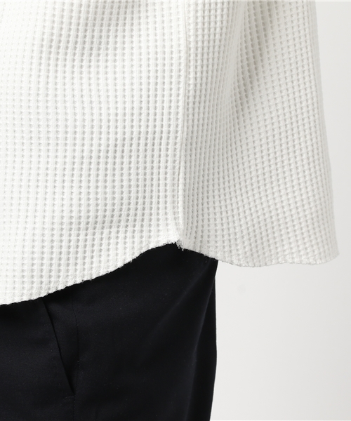 Denime（ドゥニーム）の「ビッグワッフルロングスリーブTEE（Tシャツ/カットソー・メンズ・ブラック/杢グレー/ホワイト・X-LARGE/LARGE/MEDIUM）」の10枚目の写真