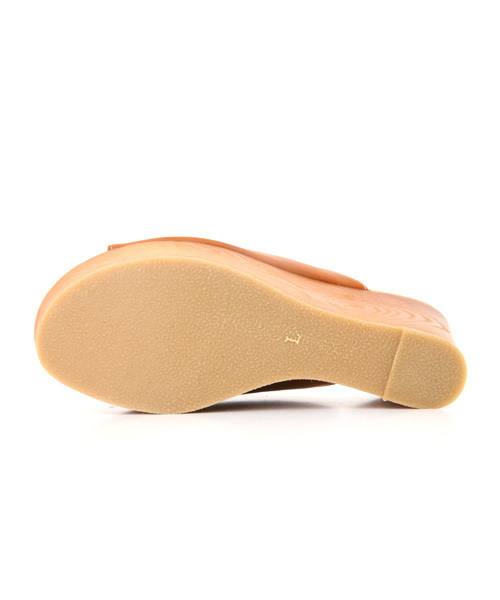 Luz Llena (glifeed） （ラズレナグリフィード）の「ウッド調ウェッジソールサボサンダル（サンダル・レディース・ブラック/ダークブラウン/キャメル・LARGE/SMALL/MEDIUM/X-LARGE）」の9枚目の写真