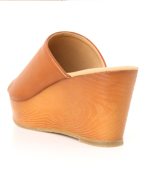 Luz Llena (glifeed） （ラズレナグリフィード）の「ウッド調ウェッジソールサボサンダル（サンダル・レディース・ブラック/ダークブラウン/キャメル・LARGE/SMALL/MEDIUM/X-LARGE）」の11枚目の写真