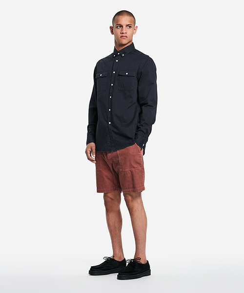Saturdays NYC(サタデーズ ニューヨークシティ )の「Angus Button Down Broken Twill Shirt(シャツ/ブラウス・メンズ・ネイビー/レンガ・X-SMALL/M/L/S/X-LARGE)」の10枚目の写真