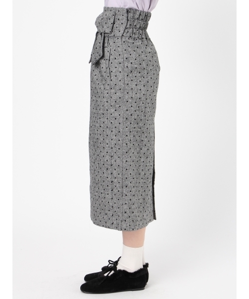 merry jenny(メリージェニー)の「ハイウエストリボンスカート(スカート・レディース・ブラック/ブラウン・FREE)」の4枚目の写真