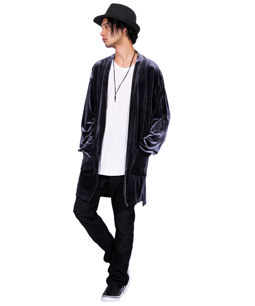 ８(eight)（エイト）の「ヘリンボーン 中折れ ハット 帽子 （ハット・メンズ・チャコールグレー/グレー・FREE）」の3枚目の写真