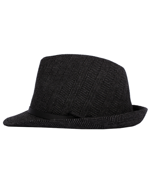 ８(eight)（エイト）の「ヘリンボーン 中折れ ハット 帽子 （ハット・メンズ・チャコールグレー/グレー・FREE）」の8枚目の写真