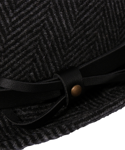 ８(eight)（エイト）の「ヘリンボーン 中折れ ハット 帽子 （ハット・メンズ・チャコールグレー/グレー・FREE）」の14枚目の写真