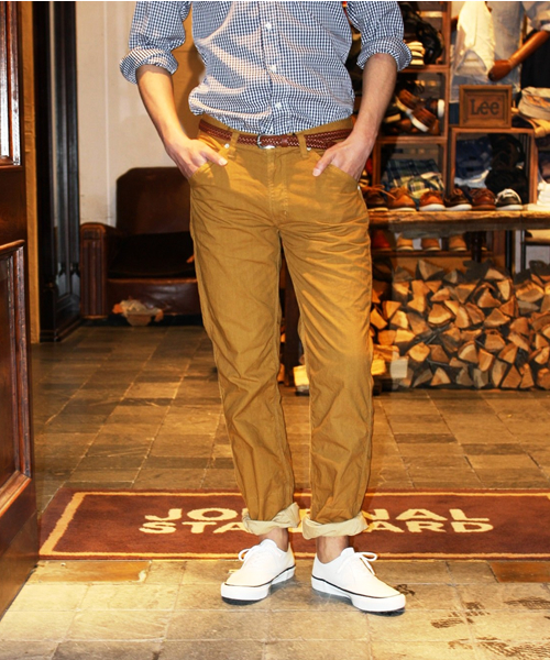 JOURNAL STANDARD(ジャーナルスタンダード)の「キャンバスロールアップパンツ(その他パンツ・メンズ・ベージュ/スカイブルー/ブルー/ゴールド/グリーン・MEDIUM/SMALL/LARGE)」の5枚目の写真