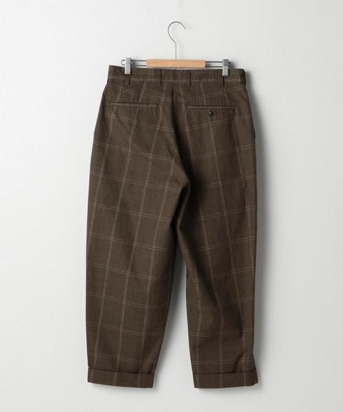 coen（コーエン）の「【セットアップ企画】グレンチェックワイドタックパンツ※ジャケット別売り（その他パンツ・メンズ・ブラウン/ダークグレー・LARGE/MEDIUM/X-LARGE/SMALL）」の3枚目の写真