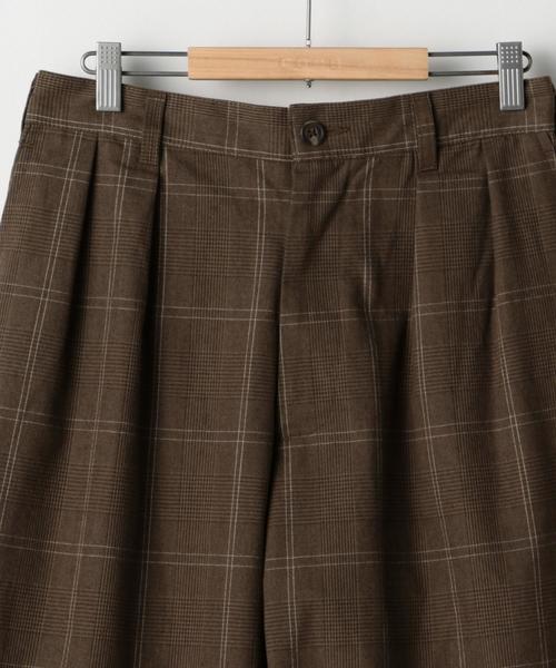 coen（コーエン）の「【セットアップ企画】グレンチェックワイドタックパンツ※ジャケット別売り（その他パンツ・メンズ・ブラウン/ダークグレー・LARGE/MEDIUM/X-LARGE/SMALL）」の5枚目の写真
