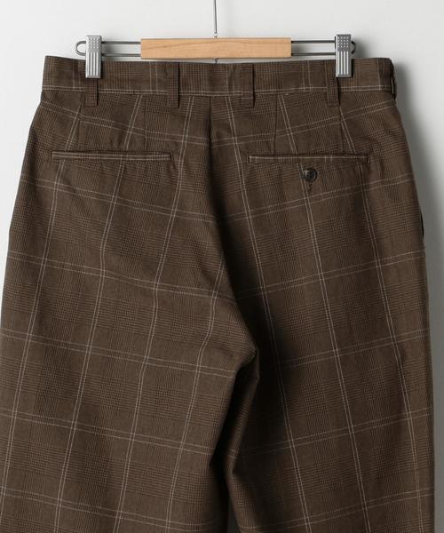 coen（コーエン）の「【セットアップ企画】グレンチェックワイドタックパンツ※ジャケット別売り（その他パンツ・メンズ・ブラウン/ダークグレー・LARGE/MEDIUM/X-LARGE/SMALL）」の6枚目の写真
