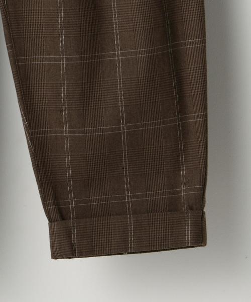 coen（コーエン）の「【セットアップ企画】グレンチェックワイドタックパンツ※ジャケット別売り（その他パンツ・メンズ・ブラウン/ダークグレー・LARGE/MEDIUM/X-LARGE/SMALL）」の7枚目の写真