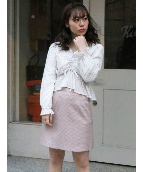 dazzlin（ダズリン）の「ぷっくりフラワーブラウス（シャツ/ブラウス・レディース・ネイビー/オフホワイト/イエロー・FREE）」の13枚目の写真