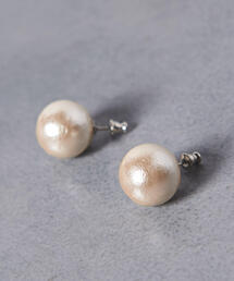 petite robe noire | ＜petite robe noire（プティローブノアー）＞コットンパール 18mm ピアス(ピアス（両耳用）)