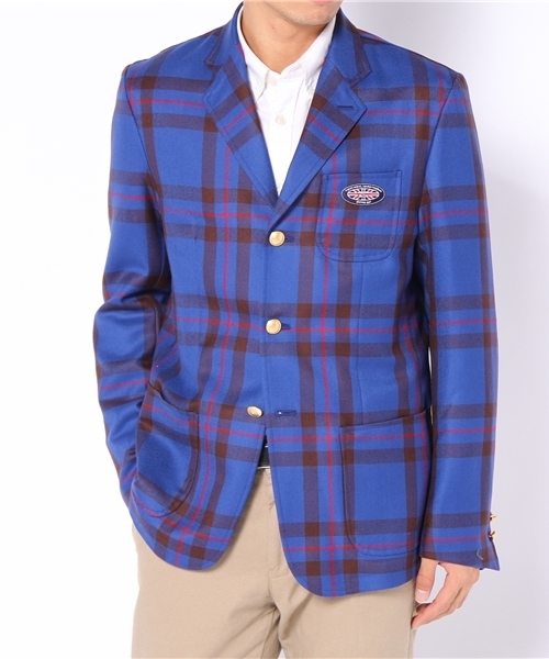 A BATHING APE（アベイシングエイプ）の「TARTAN CHECK SCHOOL JACKET（テーラードジャケット・メンズ・レッド/グリーン/ブルー・LARGE/MEDIUM/SMALL）」の3枚目の写真