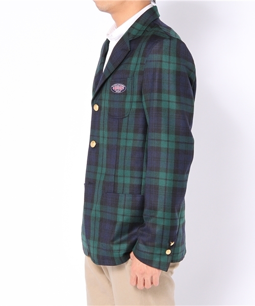 A BATHING APE（アベイシングエイプ）の「TARTAN CHECK SCHOOL JACKET（テーラードジャケット・メンズ・レッド/グリーン/ブルー・LARGE/MEDIUM/SMALL）」の4枚目の写真