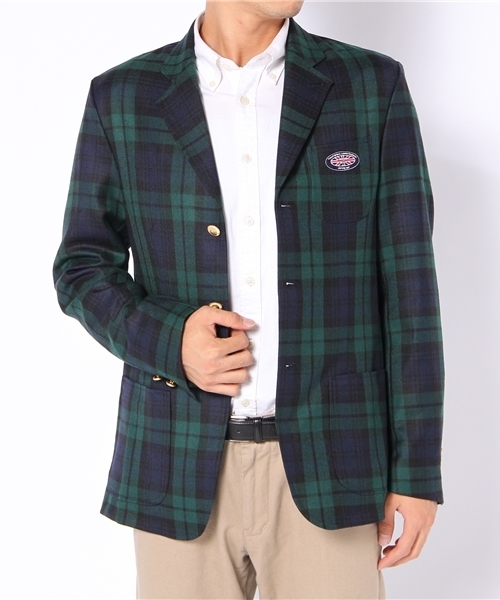 A BATHING APE（アベイシングエイプ）の「TARTAN CHECK SCHOOL JACKET（テーラードジャケット・メンズ・レッド/グリーン/ブルー・LARGE/MEDIUM/SMALL）」の6枚目の写真
