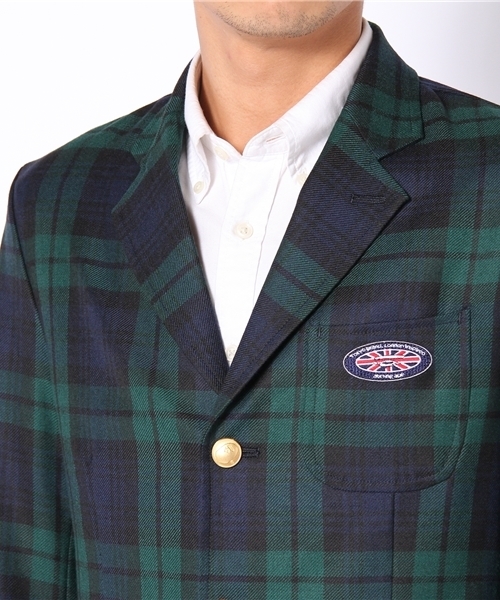 A BATHING APE（アベイシングエイプ）の「TARTAN CHECK SCHOOL JACKET（テーラードジャケット・メンズ・レッド/グリーン/ブルー・LARGE/MEDIUM/SMALL）」の7枚目の写真